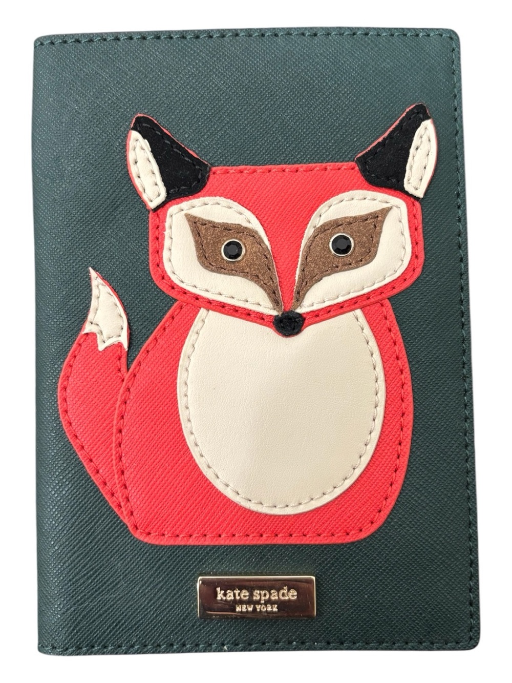 Kate Spade Imogene Fox Passport Holder Wallet Blaze A Trail Green Multi